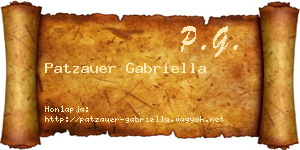 Patzauer Gabriella névjegykártya